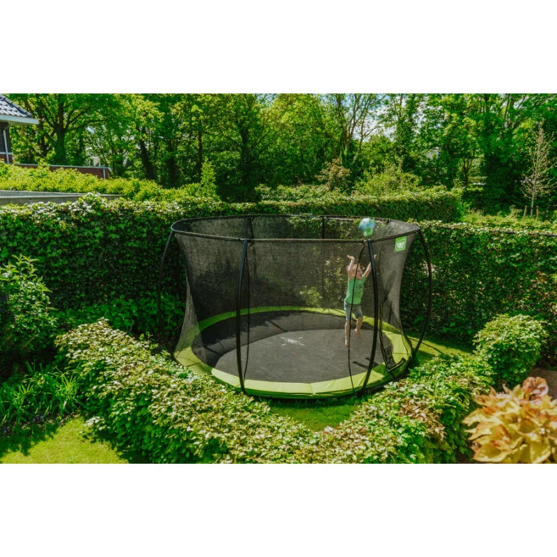 EXIT_Silhouette_InGround_12ft_Trampoline_kid_playing_outside