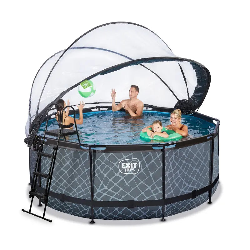 EXIT_Swimming_Pool_with_Dome_Round_family_in_pool