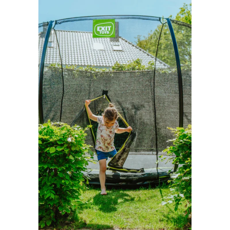 EXIT_Toys_Silhouette_Ground_Trampoline_14ft_girl_in_safety_net