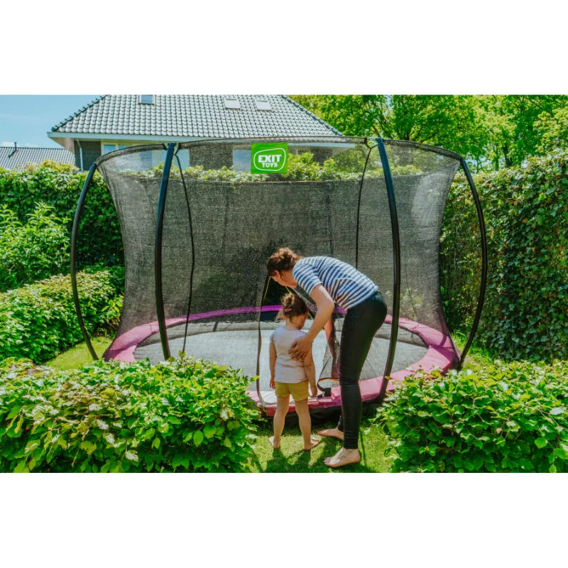 EXIT_Toys_Silhouette_Ground_Trampoline_14ft_mother_and_daughter_outside