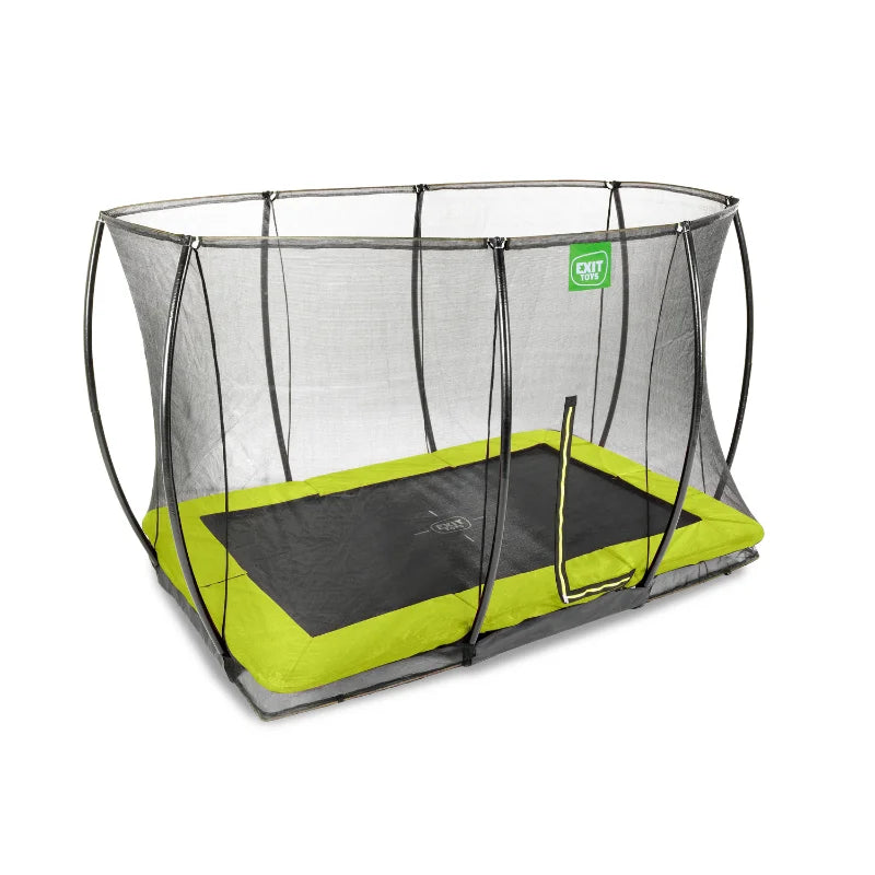 EXIT_Toys_Silhouette_Ground_Trampoline_Rectangle_green_side_view