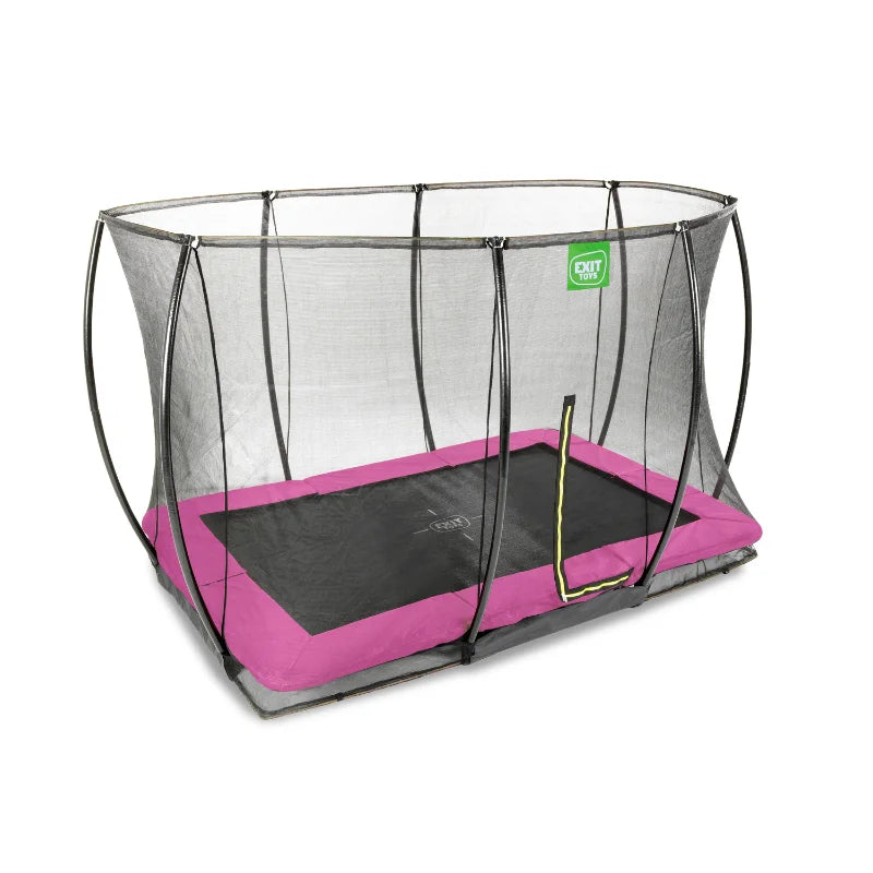 EXIT_Toys_Silhouette_Ground_Trampoline_Rectangle_pink_product_side_view
