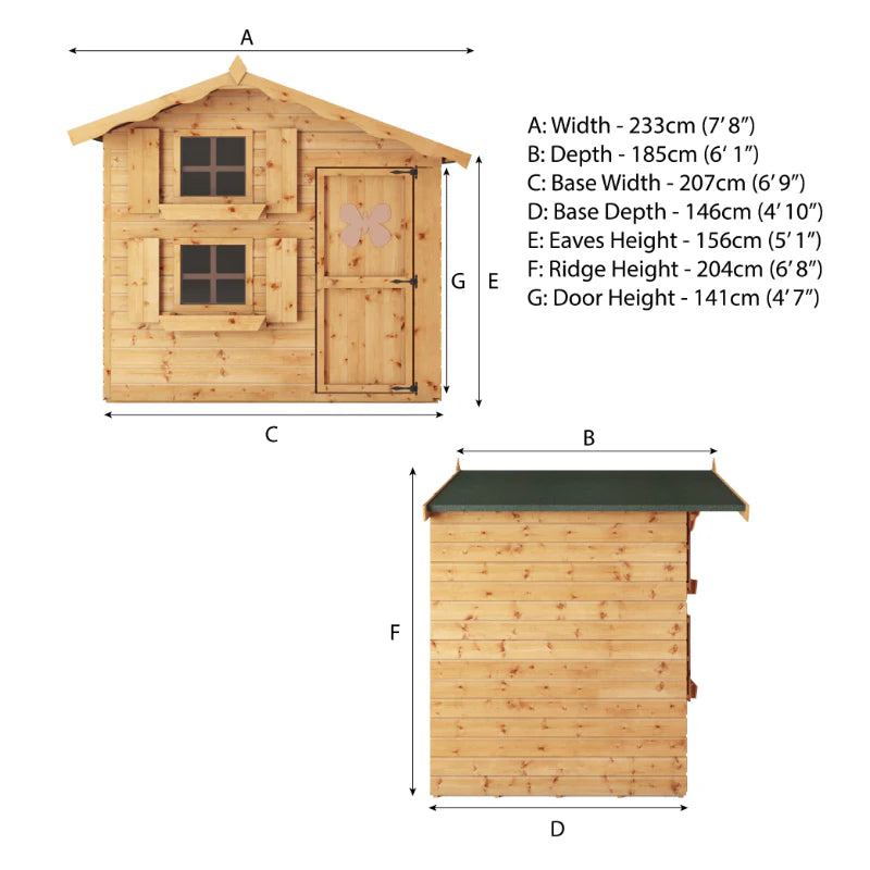 Mercia_7x5_Snowdrop_Shiplap_Wooden_Playhouse_external_dimensions