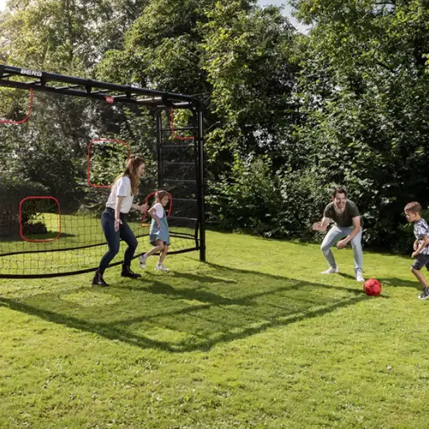 BERG PlayBase Medium TT 3-in-1 climbing frame with nest swing soccer football net mood
