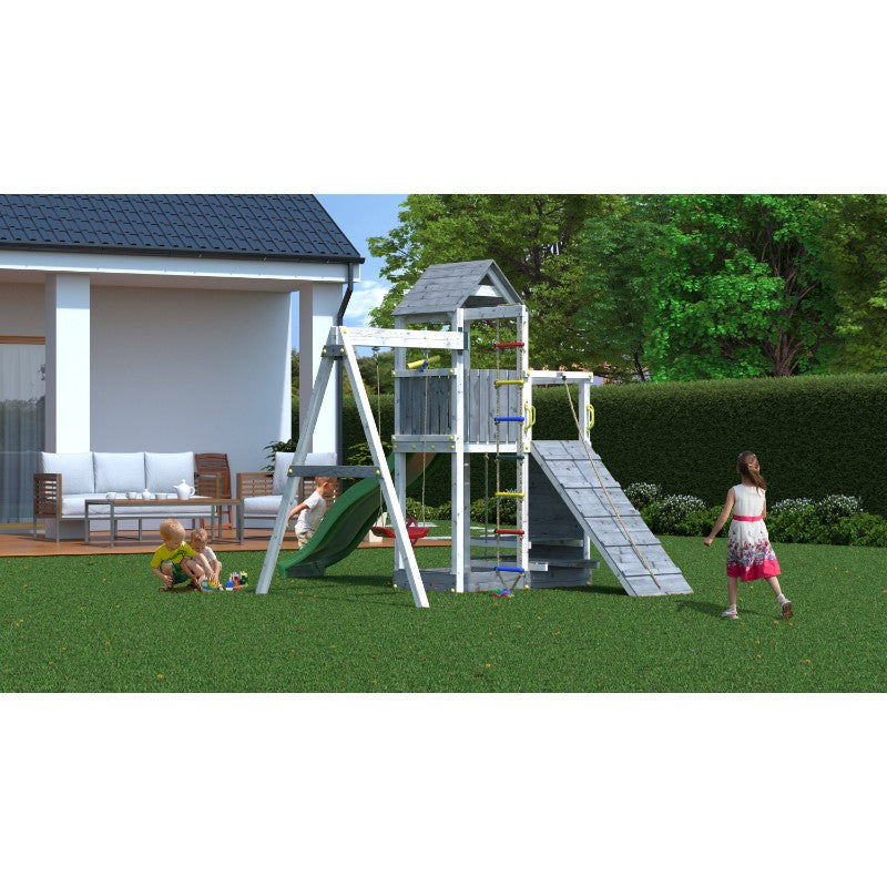 Shire_Grey_and_White_Wooden_Climbing_Frame_rear