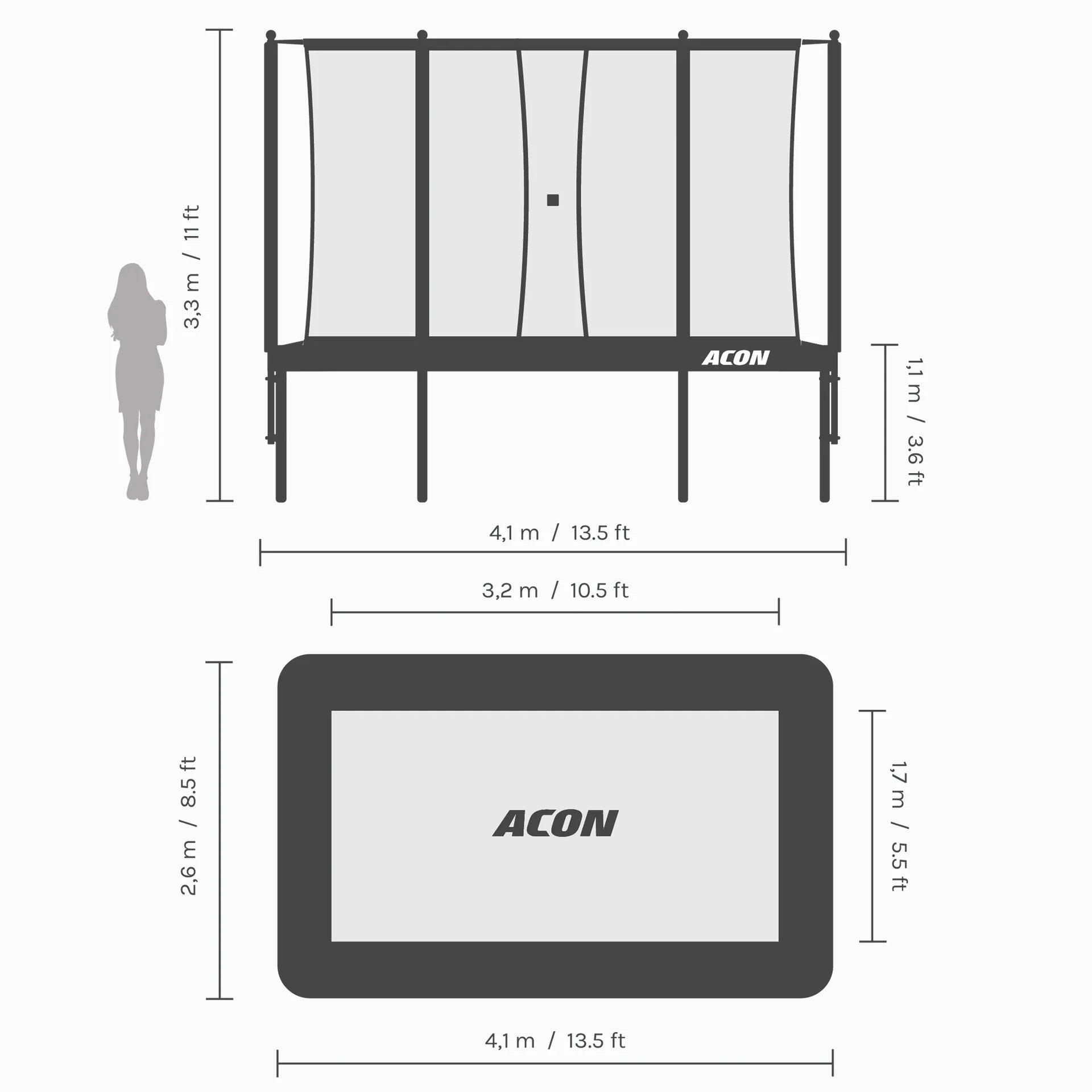 acon-13hd-trampoline-dimensions