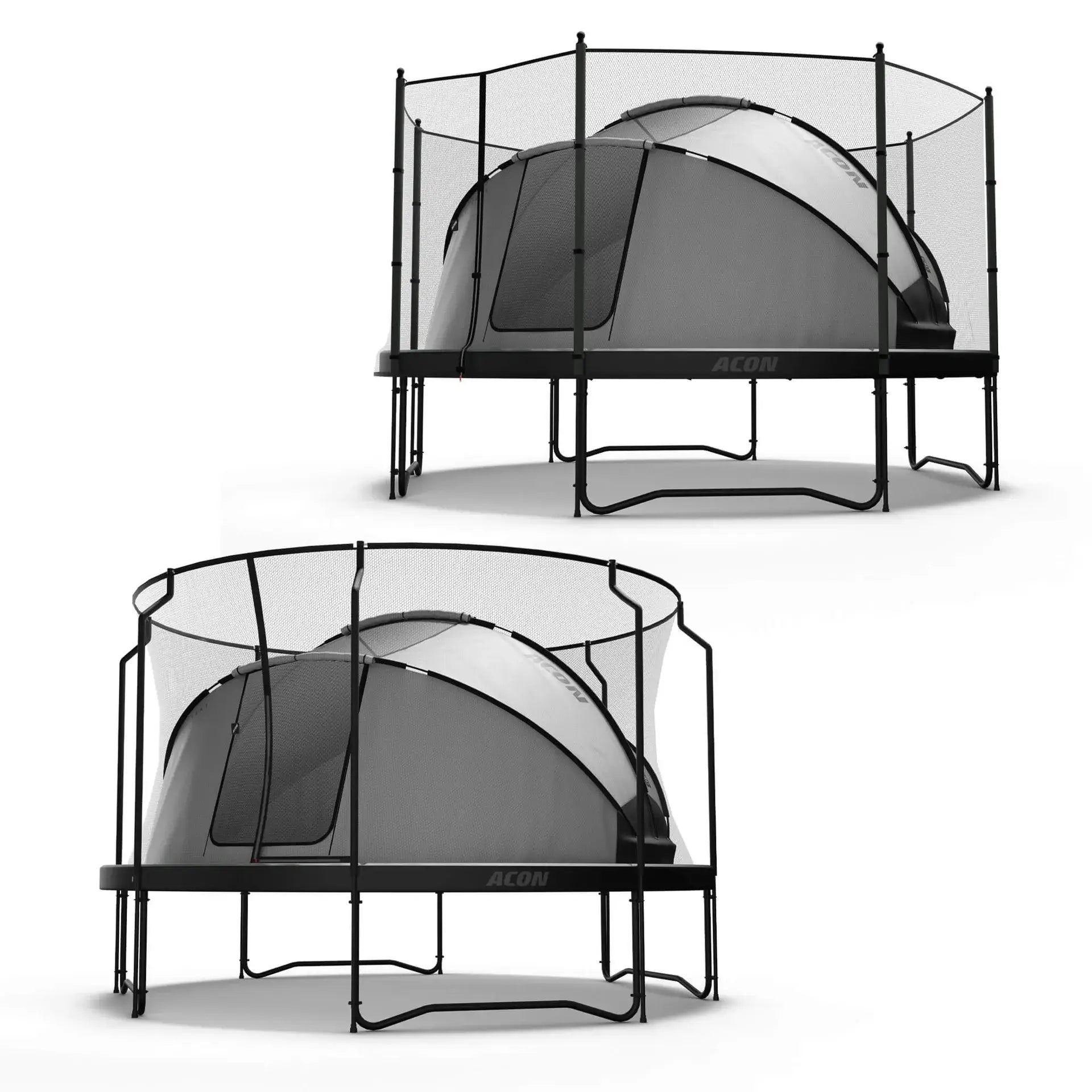 acon-tent-with-different-safetynets-on-round-trampolines