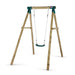 angled-hero-shot-of-plum-bush-baby-wooden-single-swing-set-with-dark-green-seat-on-white-background