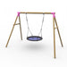 angled-hero-shot-of-plum-spider-monkey-ii-wooden-swing-set-with-pink-accents-and-two-seats-on-white-background_2