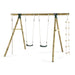 angled-hero-shot-of-the-plum-gibbon-wooden-swing-set-featuring-pink-metal-brackets-pink-swing-seats-and-a-knotted-climbing-rope