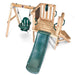angled-overhead-view-of-wooden-toddler-playcentre-with-green-slide-bucket-swing-and-steps
