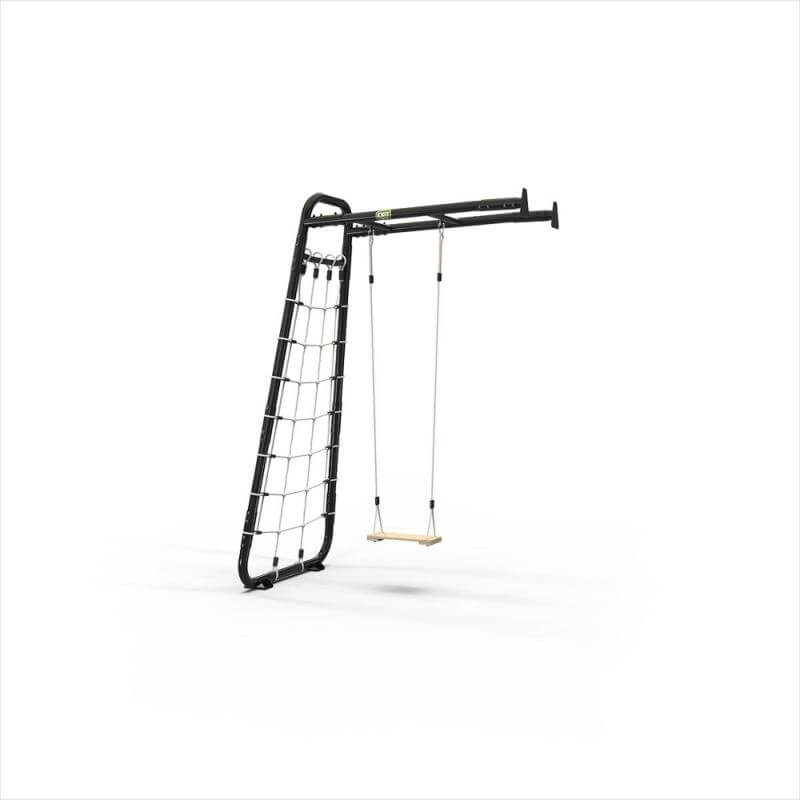 angled-view-of-exit-getset-monkeybar-mb110-wall-mount-black-with-swing-seat