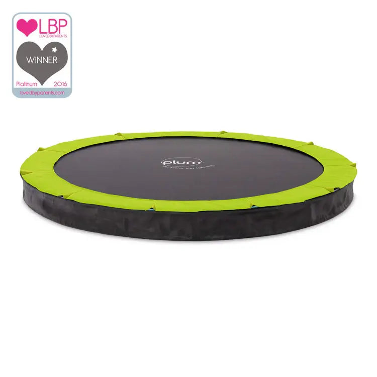 angled-view-of-low-profile-trampoline-featuring-bright-lime-green-safety-border