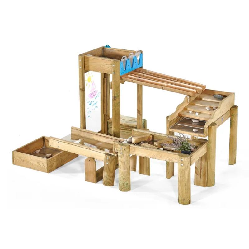 angled-view-of-premium-wooden-water-run-with-raised-reservoir-tiered-channels-and-collection-box