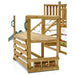 angled-view-of-wooden-adventure-playcentre-with-dual-platforms-rope-bridge-and-two-green-slides