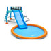 angled-view-of-wooden-water-park-splash-station-with-blue-basins-and-yellow-water-play-accessories-on-white-background