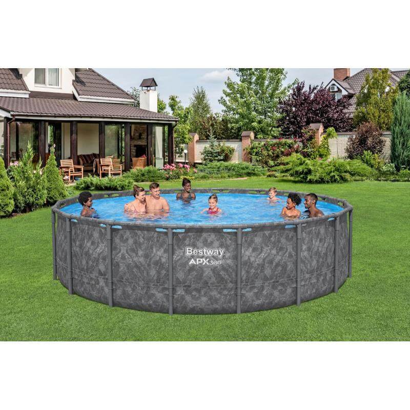 bestway-apx-round-above-ground-pool-with-family-in-garden