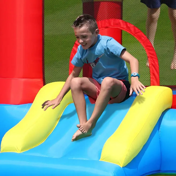 child-sliding-down-inflatable-castle-entrance-ramp