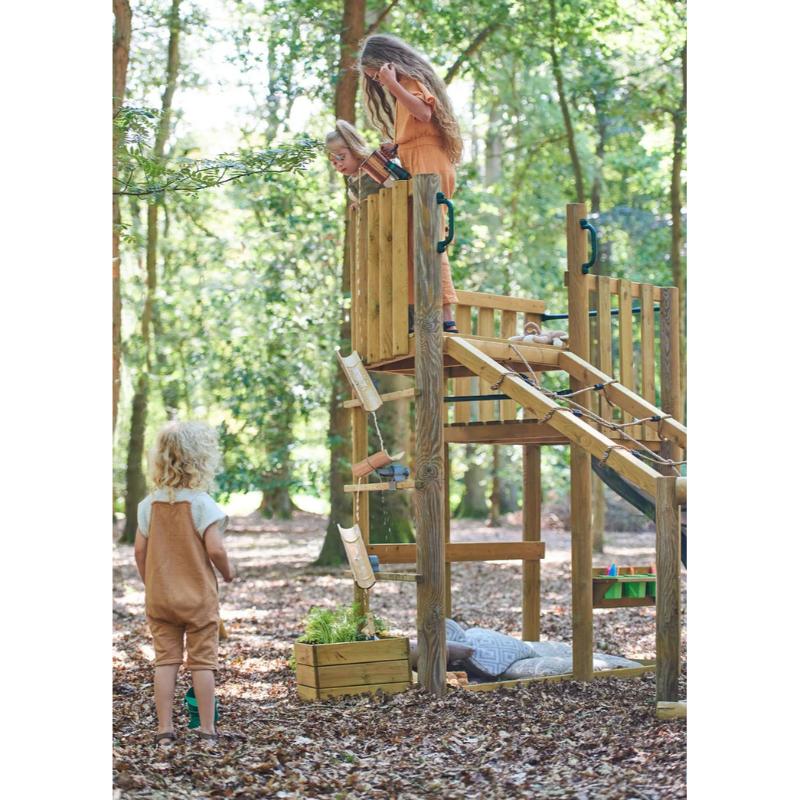 children-watching-water-flow-through-bamboo-chutes-into-planter-box-on-wooden-playcentre
