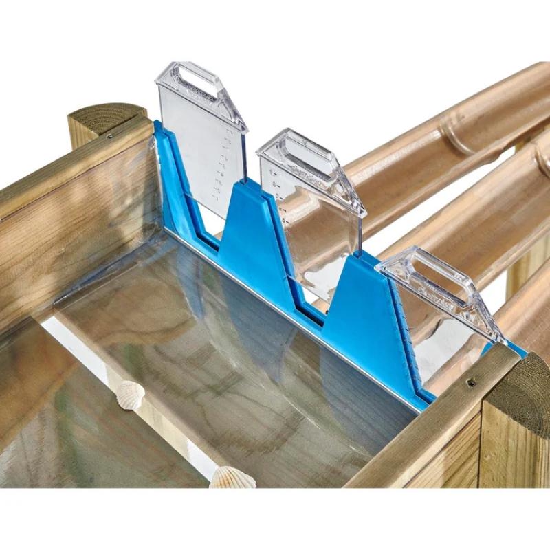 close-up-of-clear-adjustable-water-gates-on-premium-wooden-water-run-top-tray