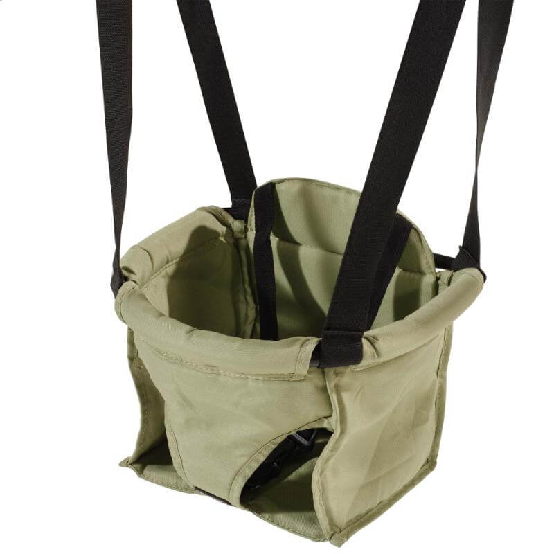 close-up-of-exit-toys-green-baby-swing-seat-with-black-straps