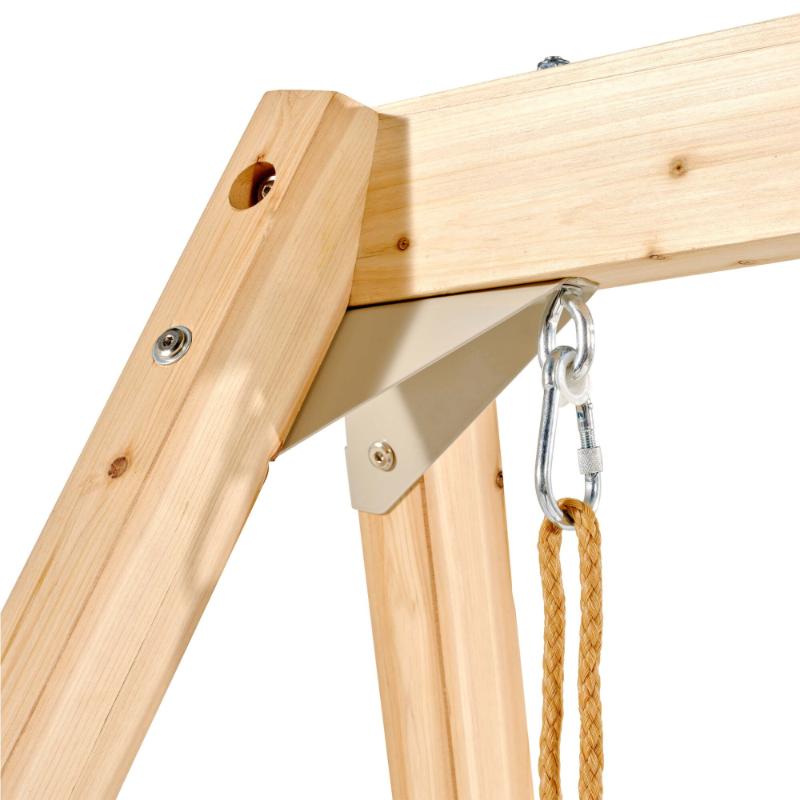 close-up-of-exit-toys-silvi-wooden-swing-frame-top-corner-and-swing-hook