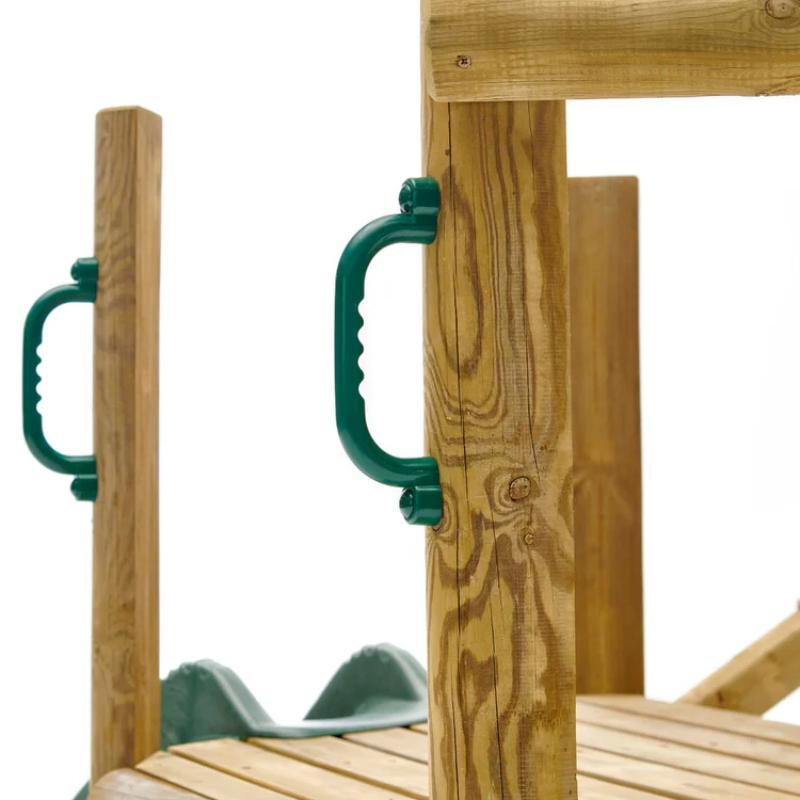 close-up-of-green-grab-handles-on-wooden-playcentre-platform-posts