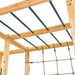 close-up-of-monkey-bars-and-rope-net-on-wooden-climbing-cube