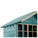 close-up-of-teal-playhouse-roofline-with-side-ventilation-holes-and-front-window