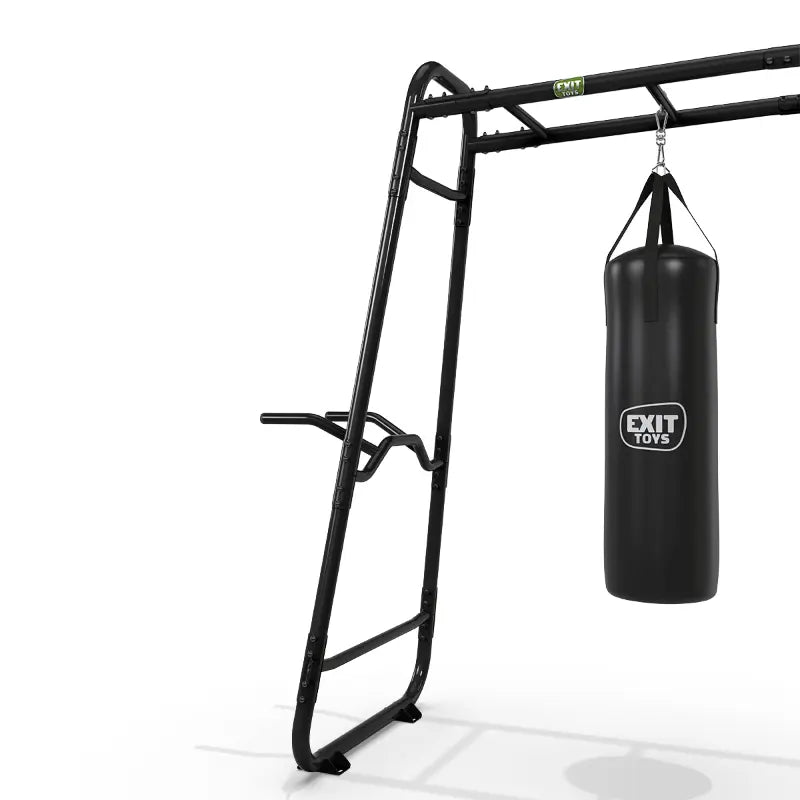 exit-getset-monkeybar-MB220-black-version-steel-frame-corner-connection-with-punching-bag-and-dip-bar
