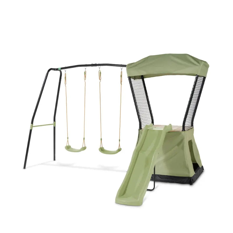 full-product-view-of-exit-ivy-outdoor-playset-with-slide-and-swing-set-on-white-background