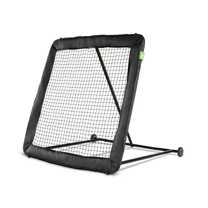 Full product view of EXIT Kickback adjustable sports rebounder on white background.
