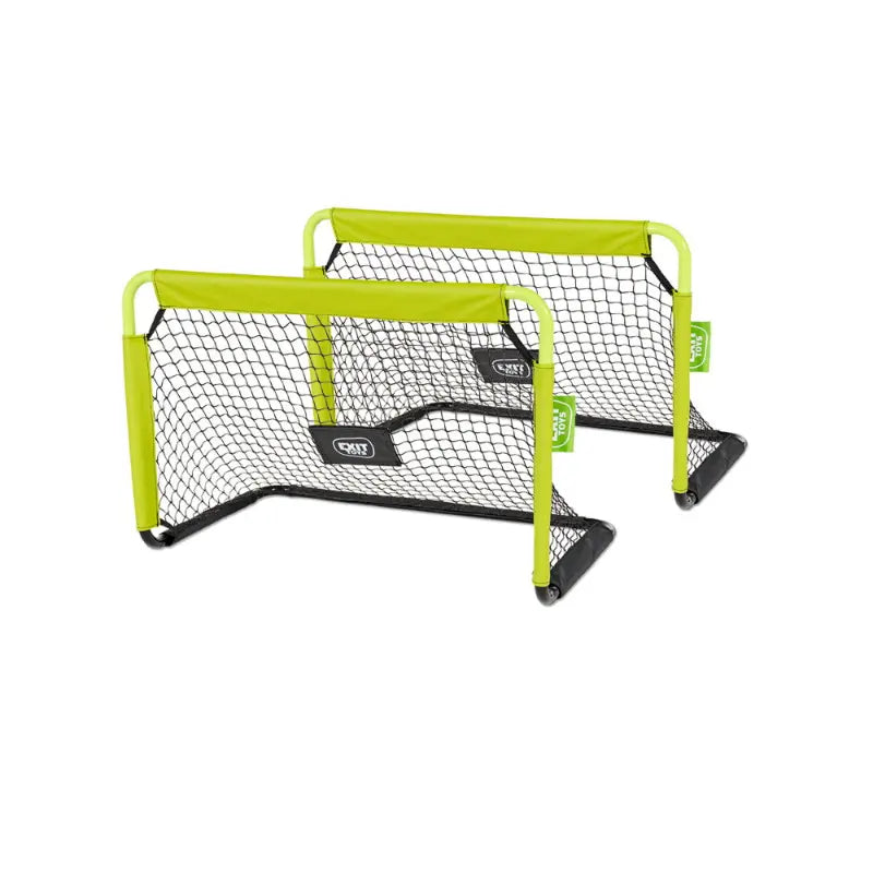 Full view of EXIT Tempo mini football goal 3x2ft set of two.