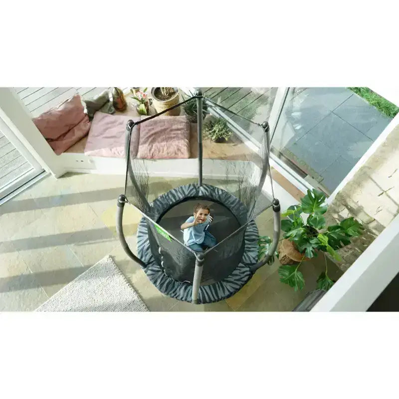 above-shot-exit-tiggy-round-kids-trampoline-with-safety-net