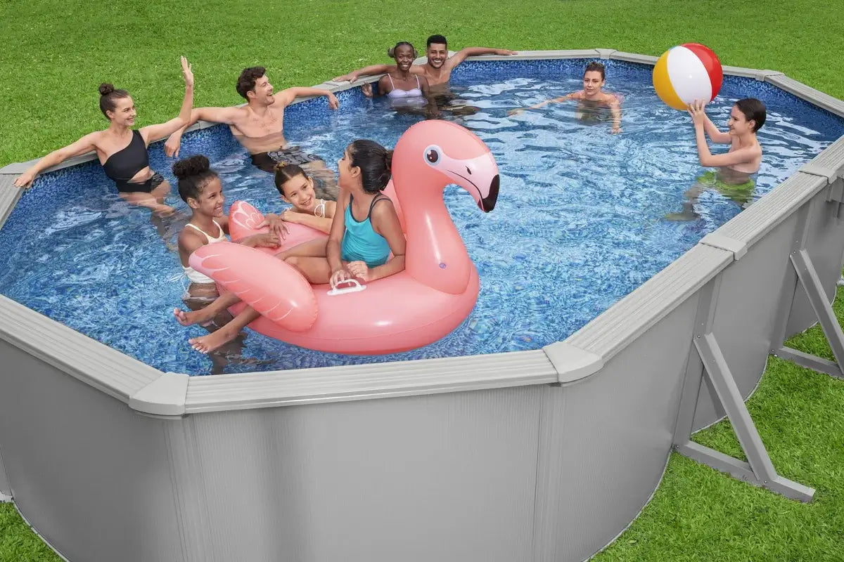 family-enjoying-bestway-hydrium-20ft-oval-steel-above-ground-swimming-pool
