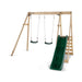 front-view-of-plum-tamarin-wooden-climbing-frame-with-two-swings-and-green-slide