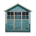 front-view-of-teal-wooden-playhouse-with-double-doors-and-covered-porch