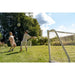Kids playing football using EXIT Scala white football goal.