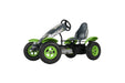 green-and-black-berg-pedal-go-kart-with-large-off-road-tyres-on-white-background