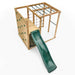 high-angle-front-view-of-wooden-climbing-cube-with-slide-and-platform