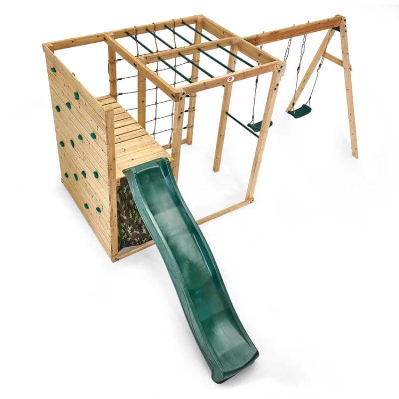 high-angle-view-of-plum-wooden-climbing-cube-with-slide-and-monkey-bars
