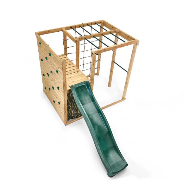 high-angle-view-of-wooden-climbing-cube-with-slide-monkey-bars-and-platform