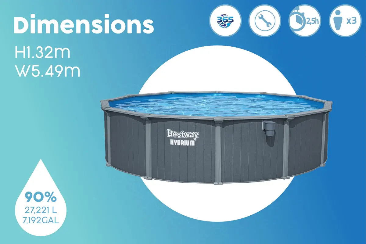 hydrium-18ft-bestway-grey-steel-above-ground-pool-set