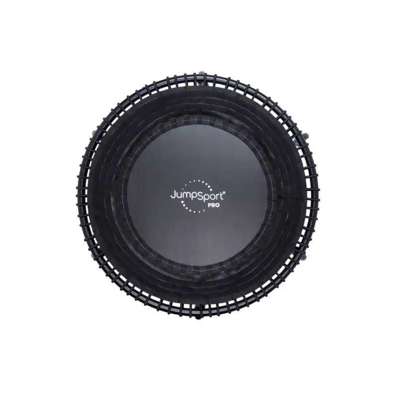 top-view-of-jumpsport-350-round-mini-trampoline-featuring-the-lay-flat-skirt-mat