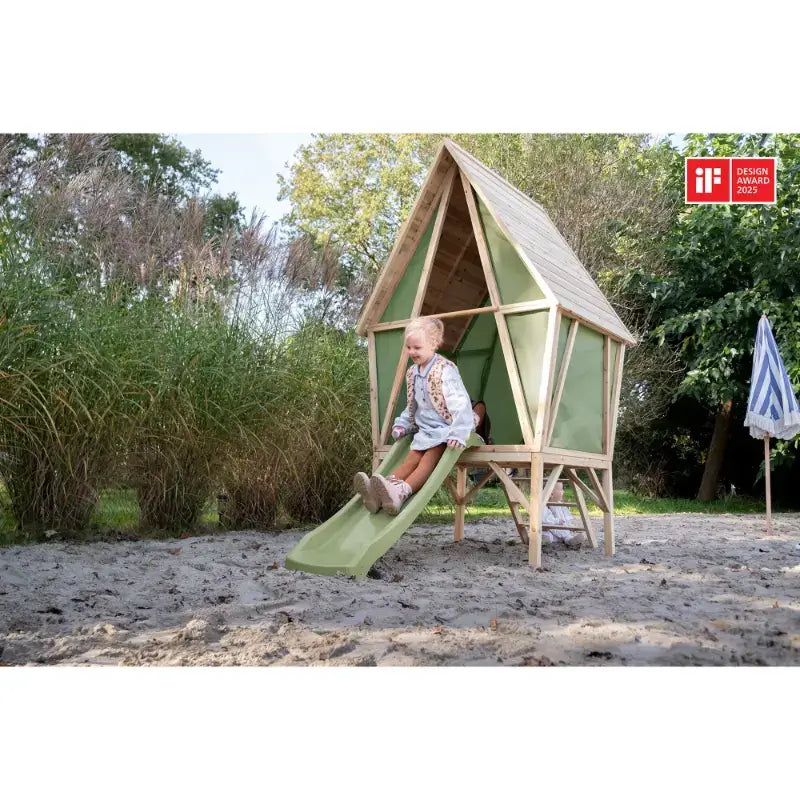 lifestyle-shot-of-kid-sliding-on-exit-yuki-playhouse-slide