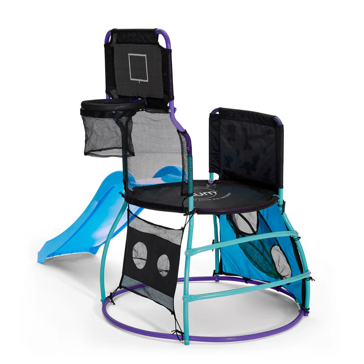 kids-play-tower-with-mini-trampoline-hoop-and-slide-entry