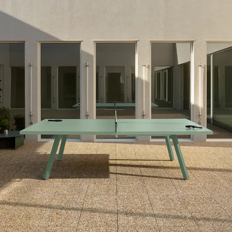 outdoor-barcelona-monochrome-warm-sage-standard-ping-pong-table--with-paddles-and-ball