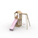 outdoor-wooden-adventure-tower-with-pastel-pink-slide-and-swing-seat
