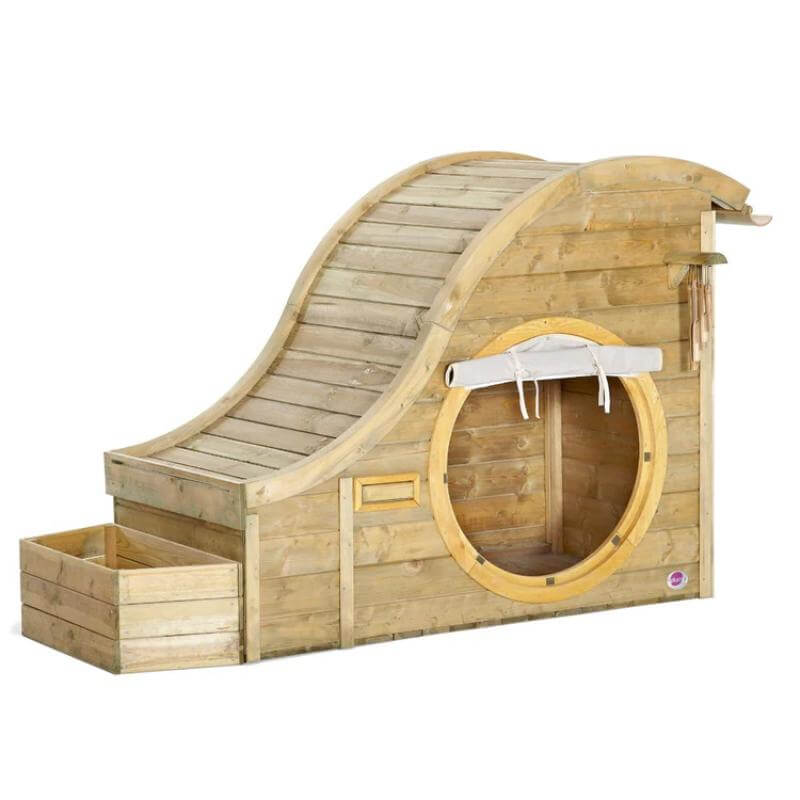 plum-discovery-nature-play-hideaway-wooden-playhouse-with-ramp-roof-and-planter