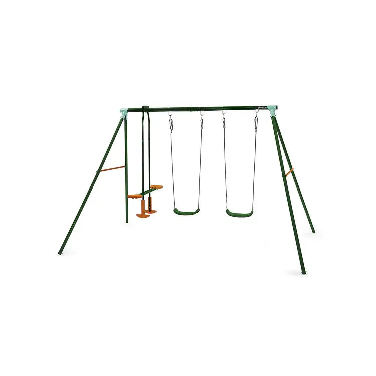 plum-metal-single-swing-set-with-glider